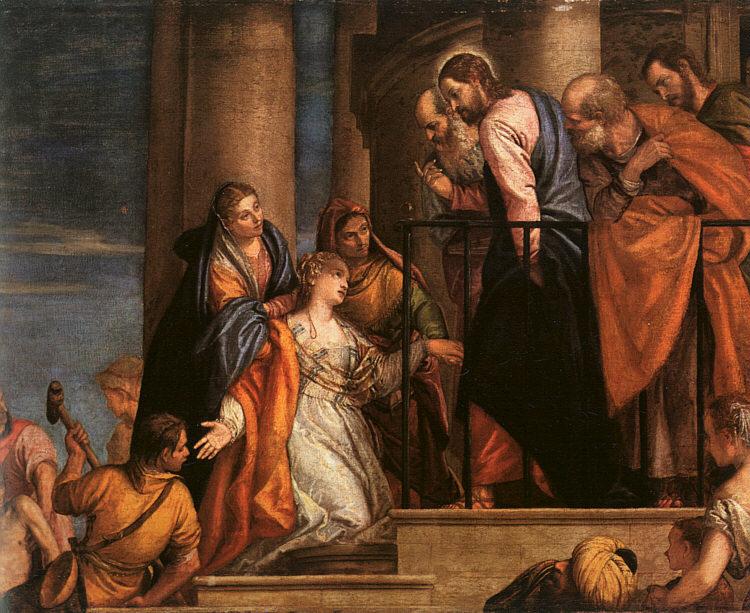 Paolo  Veronese Christ and the Woman with the Issue of Blood oil painting picture